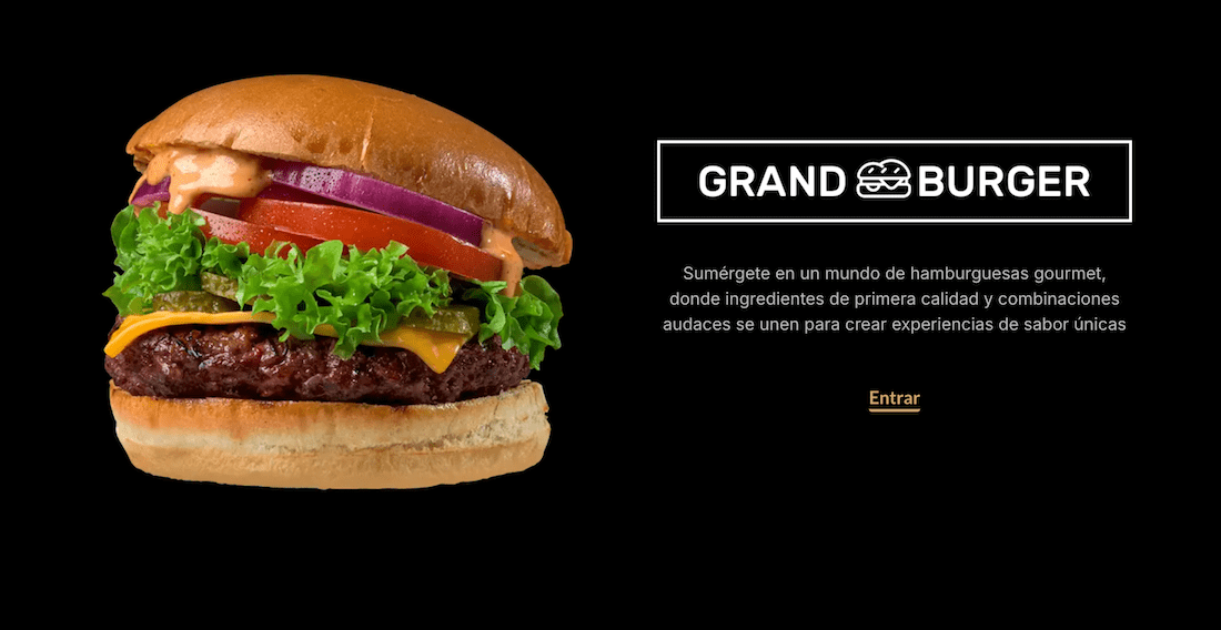 Páginas web restaurantes - Gourmet Burger