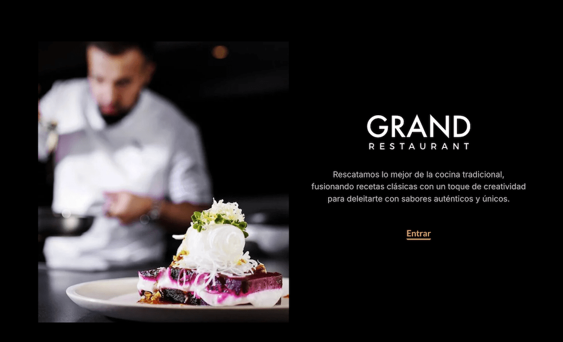Páginas web restaurantes - Grand