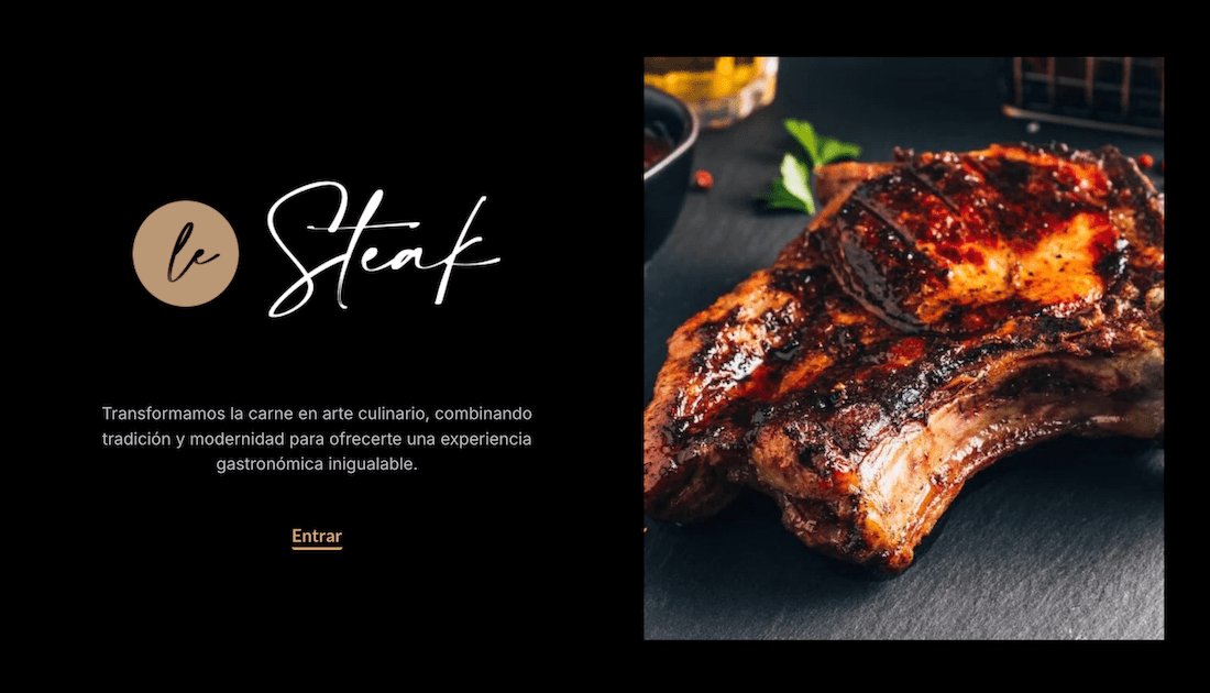 Páginas web restaurantes - Steak